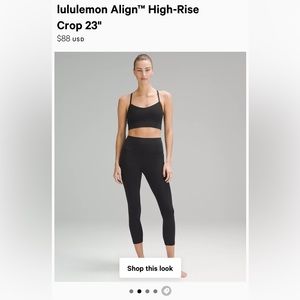 Black aligned lululemon leggings